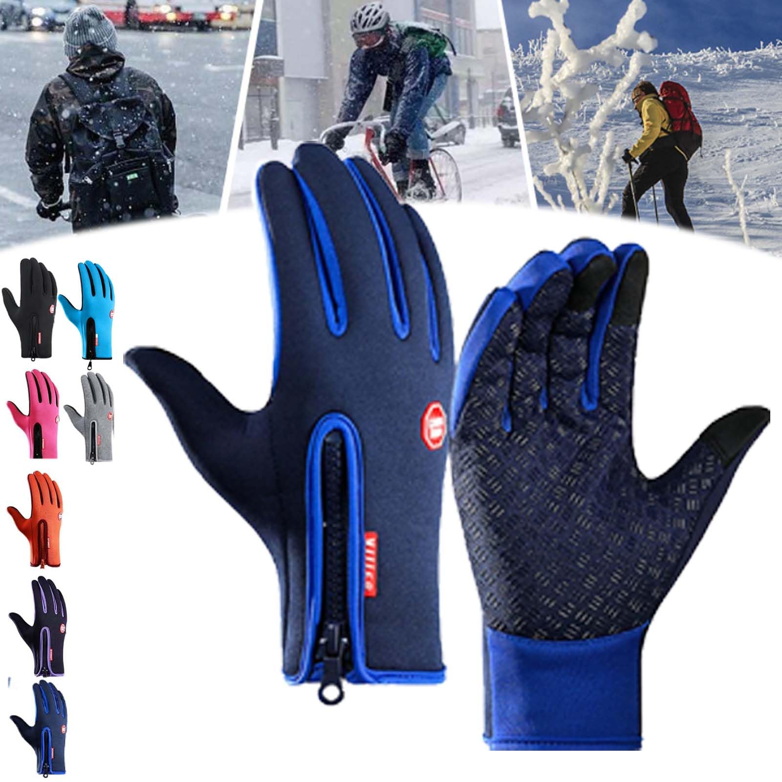 Frostfit Thermo Handschuhe für Herren und Damen Mit Wasserabweisender Beschichtung Und Touchscreen-Funktion (Dunkelblau, M) von YBOEG