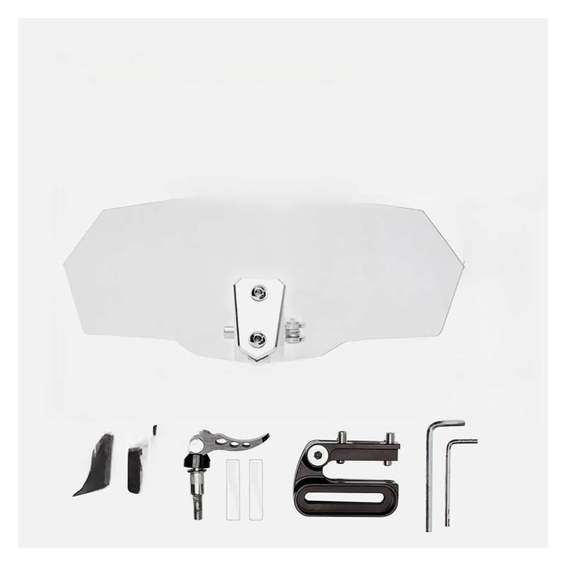 Motorrad Windschild Windschutzscheibe Für Universal Motorrad Windschutzscheibenverlängerung Einstellbarer Clip-On Windschutzscheibenverlängerer Spoiler Air Windschutzscheibenabweiser von YBVDCXP