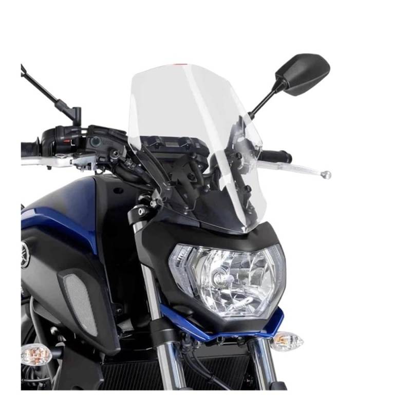 Motorrad Windschild Windschutzscheibe Motorrad Windschutzscheibe Windschutzscheibe Deflektor Spoiler Für FZ07 Für MT-07 MT07 2018 2019 2020 von YBVDCXP