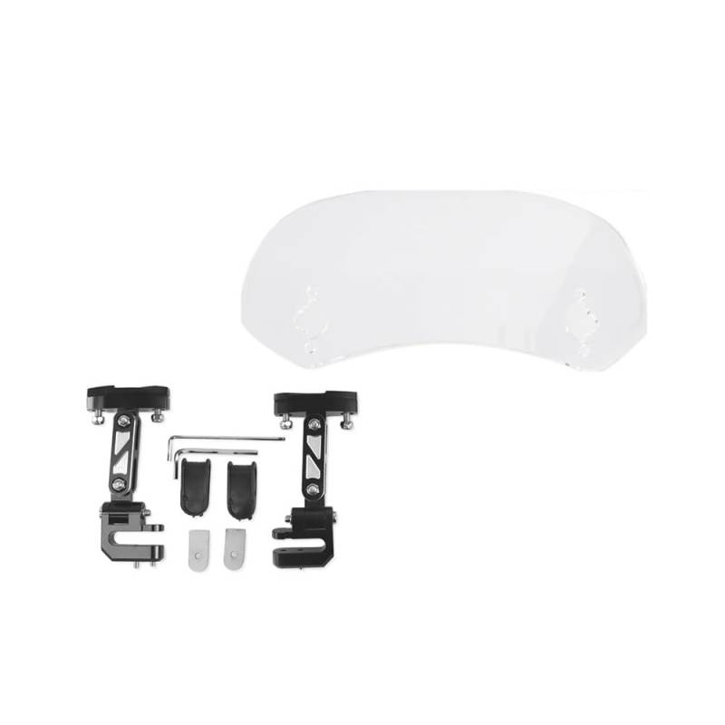 Motorrad Windschild Windschutzscheibe Universelle Motorrad-Windschutzscheibe-Erweiterung Einstellbarer Spoiler-Klemmungs-Windschutzscheiben-Deflektor Für Für Für von YBVDCXP