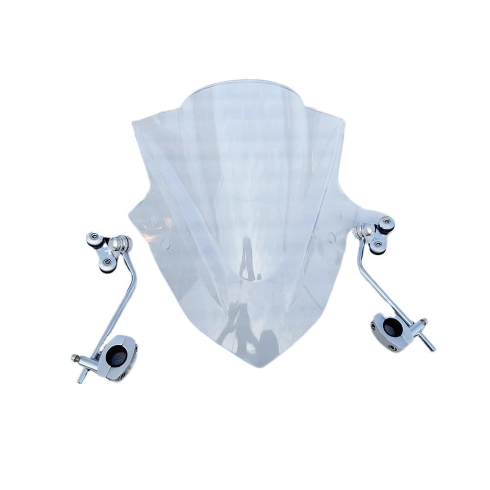 Motorrad Windschild Windschutzscheibe Windschutzscheibe Universal Motorrad Windabweiser Clamp-On Variable Windschutzscheibe Spoiler Für CTX 700N CTX700N CTX700 N von YBVDCXP