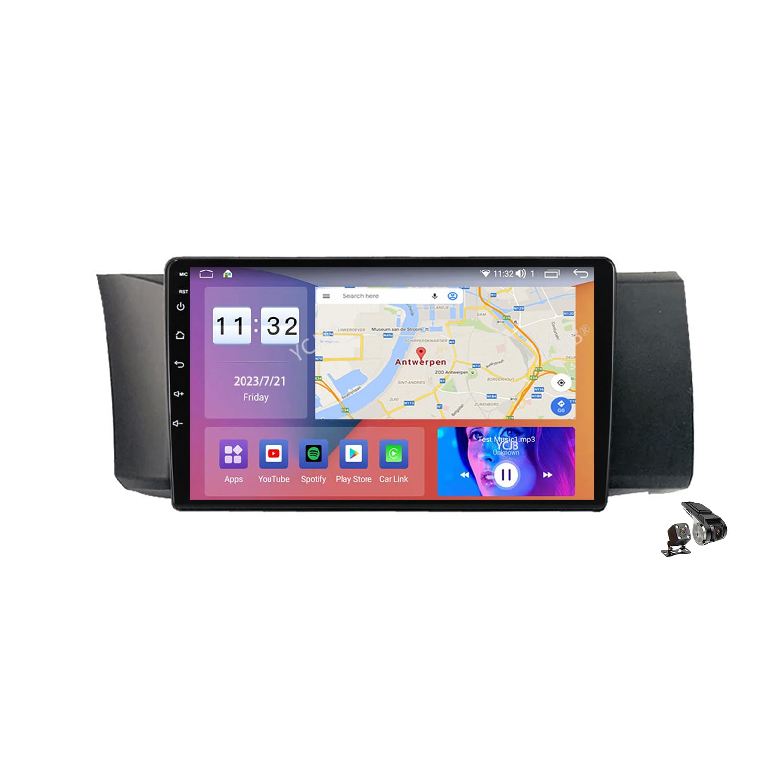 YCJB Android 12.0 Autoradio Stereo Navi für Su-baru BRZ 2012-2016 Sat GPS Navigation 9 Zoll Touchscreen Multimedia Player FM BT Receiver mit 4G 5G WiFi SWC DSP Carplay,M400s von YCJB