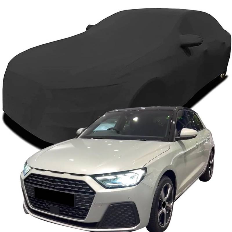 Maßgeschneiderte Autoabdeckung für Audi A1 Sportback 30 TFSI (110hp) 2023 2024 2025, Indoor-Autoabdeckung Abdeckung Samt Stretch Staubdicht Atmungsaktiv Schutz,Black von YCPHR