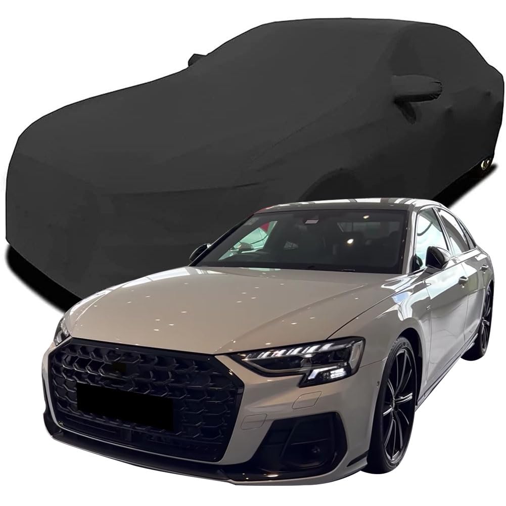Maßgeschneiderte Autoabdeckung für Audi A8 50 TDI Quattro 2023 2024 2025, Indoor-Autoabdeckung Abdeckung Samt Stretch Staubdicht Atmungsaktiv Schutz,Black Maßgeschneiderte Autoabdeckung für Audi A8 50 TDI Quattro 2023 2024 2025, Indoor-Autoabdeckung Abdeckung Samt Stretch Staubdicht Atmungsaktiv Schutz,Black von YCPHR