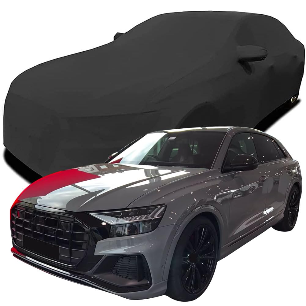 Maßgeschneiderte Autoabdeckung für Audi Q8 Competition Plus 2023 2024 2025, Indoor-Autoabdeckung Abdeckung Samt Stretch Staubdicht Atmungsaktiv Schutz,Black Maßgeschneiderte Autoabdeckung für Audi Q8 Competition Plus 2023 2024 2025, Indoor-Autoabdeckung Abdeckung Samt Stretch Staubdicht Atmungsaktiv Schutz,Black von YCPHR