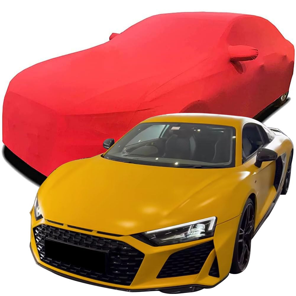 Maßgeschneiderte Autoabdeckung für Audi R8 Coupé V10, Indoor-Autoabdeckung Abdeckung Samt Stretch Staubdicht Atmungsaktiv Schutz,Red Maßgeschneiderte Autoabdeckung für Audi R8 Coupé V10, Indoor-Autoabdeckung Abdeckung Samt Stretch Staubdicht Atmungsaktiv Schutz,Red von YCPHR