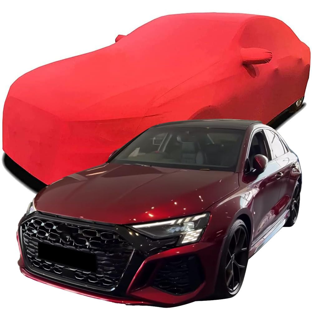 Maßgeschneiderte Autoabdeckung für Audi RS 3, Indoor-Autoabdeckung Abdeckung Samt Stretch Staubdicht Atmungsaktiv Schutz,Red Maßgeschneiderte Autoabdeckung für Audi RS 3, Indoor-Autoabdeckung Abdeckung Samt Stretch Staubdicht Atmungsaktiv Schutz,Red von YCPHR