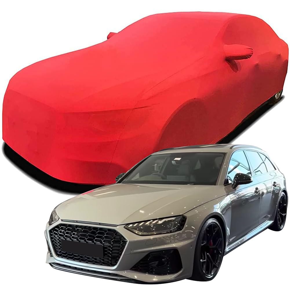 Maßgeschneiderte Autoabdeckung für Audi RS 4 Avant 2023 2024 2025, Indoor-Autoabdeckung Abdeckung Samt Stretch Staubdicht Atmungsaktiv Schutz,Red Maßgeschneiderte Autoabdeckung für Audi RS 4 Avant 2023 2024 2025, Indoor-Autoabdeckung Abdeckung Samt Stretch Staubdicht Atmungsaktiv Schutz,Red von YCPHR