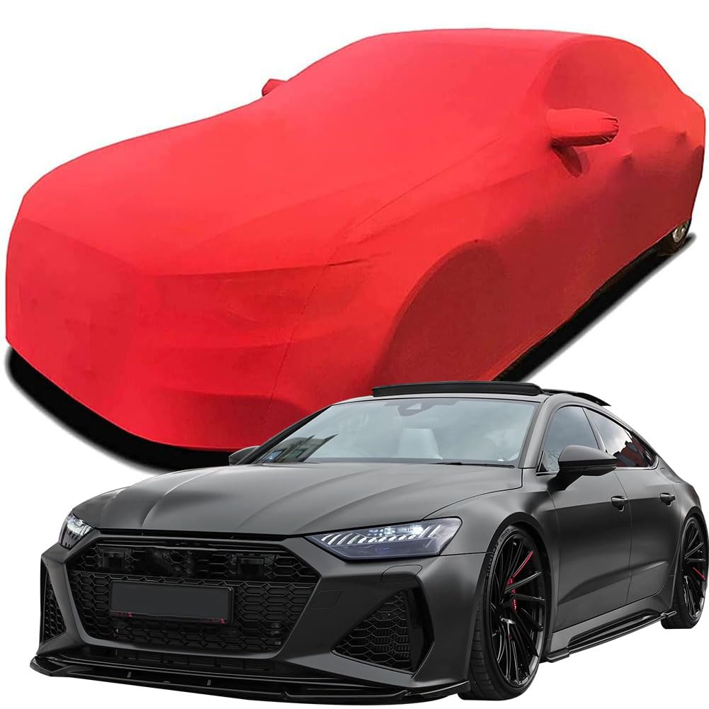 Maßgeschneiderte Autoabdeckung für Audi RS 7 Sportback Akrapovic 2023 2024 2025, Indoor-Autoabdeckung Abdeckung Samt Stretch Staubdicht Atmungsaktiv Schutz,Red Maßgeschneiderte Autoabdeckung für Audi RS 7 Sportback Akrapovic 2023 2024 2025, Indoor-Autoabdeckung Abdeckung Samt Stretch Staubdicht Atmungsaktiv Schutz,Red von YCPHR