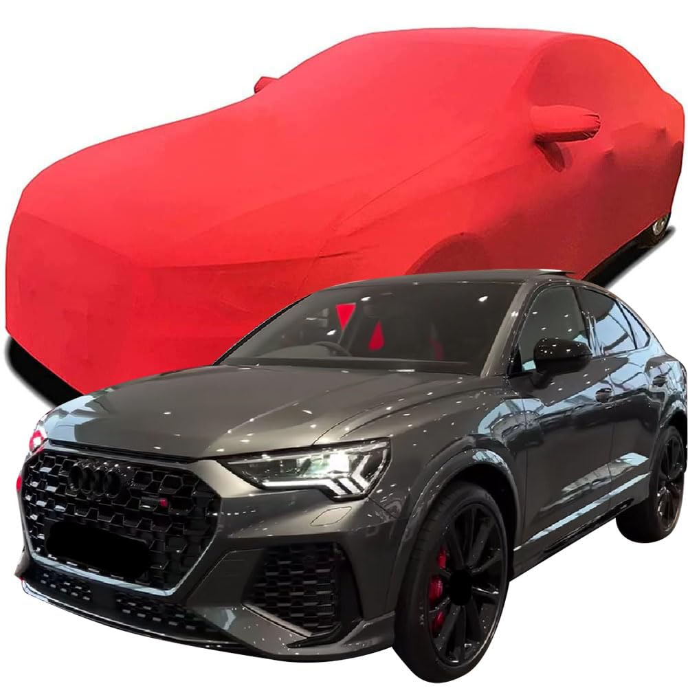 Maßgeschneiderte Autoabdeckung für Audi RS Q3 Sportback 2023 2024 2025, Indoor-Autoabdeckung Abdeckung Samt Stretch Staubdicht Atmungsaktiv Schutz,Red Maßgeschneiderte Autoabdeckung für Audi RS Q3 Sportback 2023 2024 2025, Indoor-Autoabdeckung Abdeckung Samt Stretch Staubdicht Atmungsaktiv Schutz,Red von YCPHR