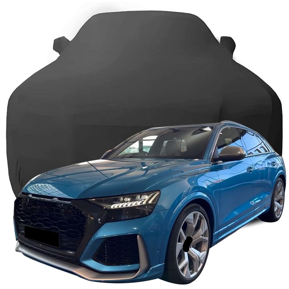 Maßgeschneiderte Autoabdeckung für Audi RS Q8 SUV 2023 2024 2025, Indoor-Autoabdeckung Abdeckung Samt Stretch Staubdicht Atmungsaktiv Schutz,Black Maßgeschneiderte Autoabdeckung für Audi RS Q8 SUV 2023 2024 2025, Indoor-Autoabdeckung Abdeckung Samt Stretch Staubdicht Atmungsaktiv Schutz,Black von YCPHR