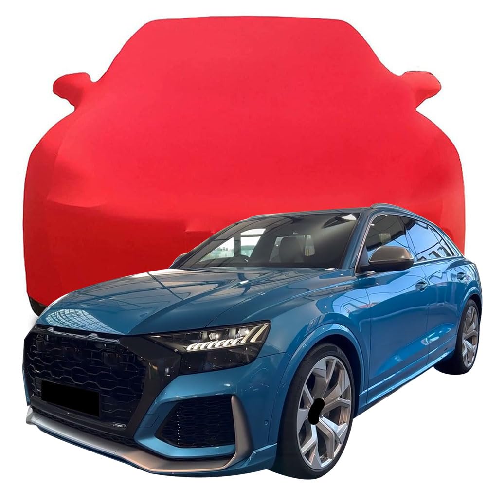 Maßgeschneiderte Autoabdeckung für Audi RS Q8 SUV 2023 2024 2025, Indoor-Autoabdeckung Abdeckung Samt Stretch Staubdicht Atmungsaktiv Schutz,Red Maßgeschneiderte Autoabdeckung für Audi RS Q8 SUV 2023 2024 2025, Indoor-Autoabdeckung Abdeckung Samt Stretch Staubdicht Atmungsaktiv Schutz,Red von YCPHR