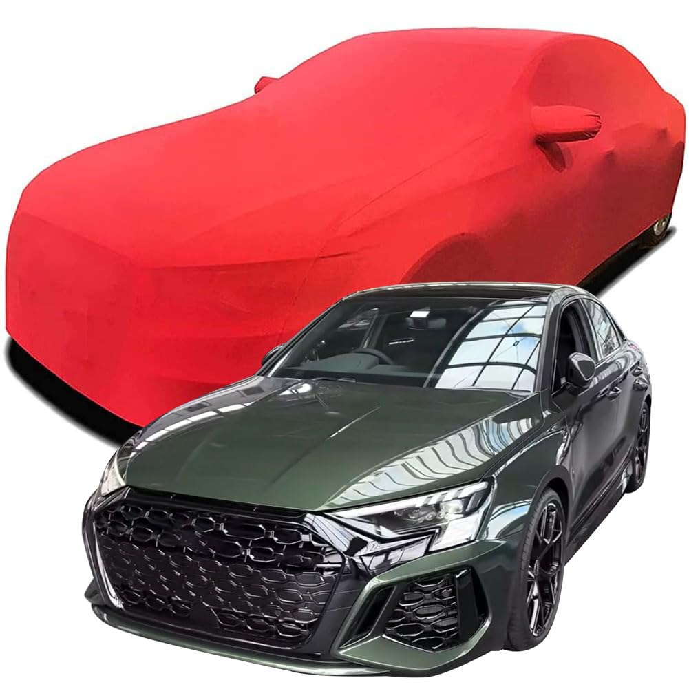 Maßgeschneiderte Autoabdeckung für Audi RS3 2023 2024 2025, Indoor-Autoabdeckung Abdeckung Samt Stretch Staubdicht Atmungsaktiv Schutz,Red Maßgeschneiderte Autoabdeckung für Audi RS3 2023 2024 2025, Indoor-Autoabdeckung Abdeckung Samt Stretch Staubdicht Atmungsaktiv Schutz,Red von YCPHR