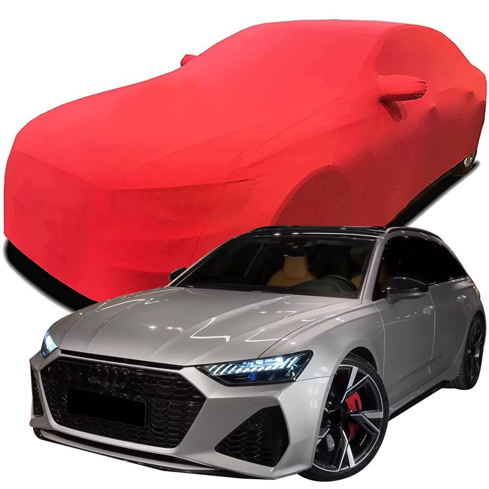 Maßgeschneiderte Autoabdeckung für Audi RS6 Avant 2023 2024 2025, Indoor-Autoabdeckung Abdeckung Samt Stretch Staubdicht Atmungsaktiv Schutz,Red Maßgeschneiderte Autoabdeckung für Audi RS6 Avant 2023 2024 2025, Indoor-Autoabdeckung Abdeckung Samt Stretch Staubdicht Atmungsaktiv Schutz,Red von YCPHR