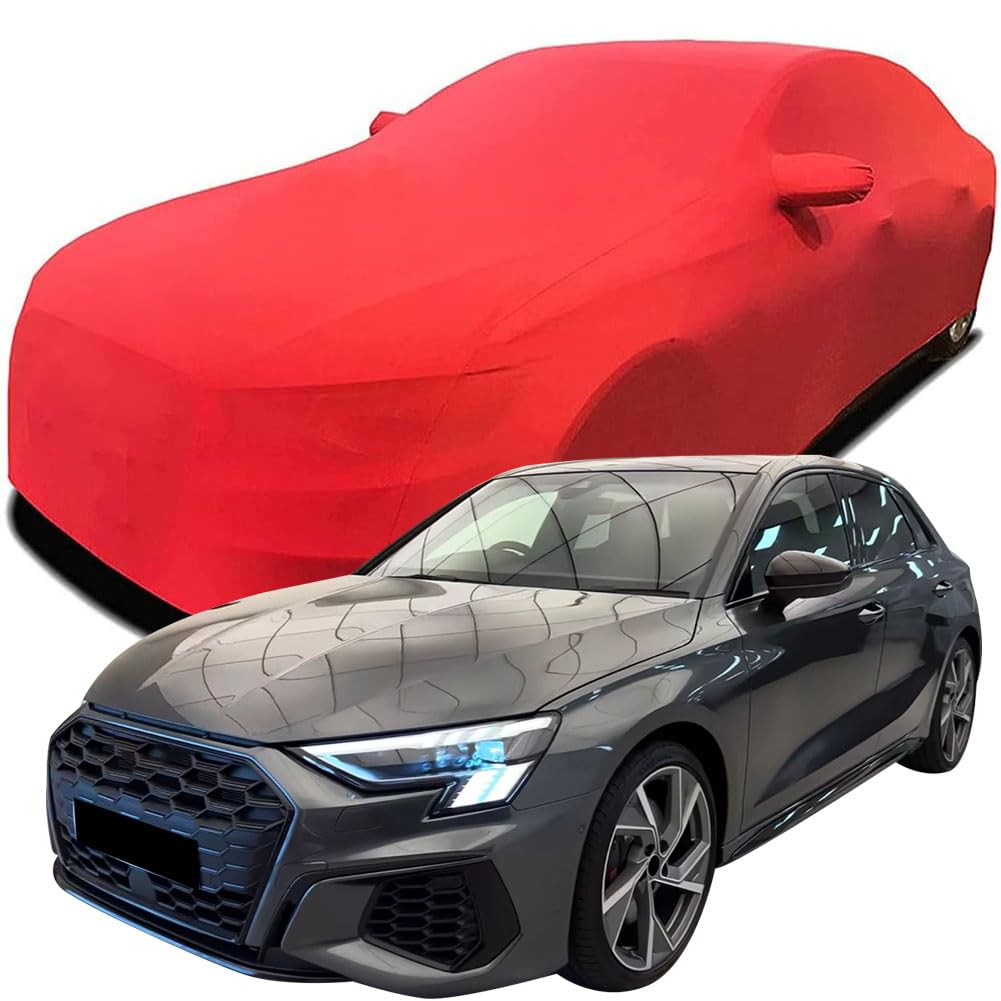Maßgeschneiderte Autoabdeckung für Audi S3 Sportback 2023 2024 2025, Indoor-Autoabdeckung Abdeckung Samt Stretch Staubdicht Atmungsaktiv Schutz,Red Maßgeschneiderte Autoabdeckung für Audi S3 Sportback 2023 2024 2025, Indoor-Autoabdeckung Abdeckung Samt Stretch Staubdicht Atmungsaktiv Schutz,Red von YCPHR