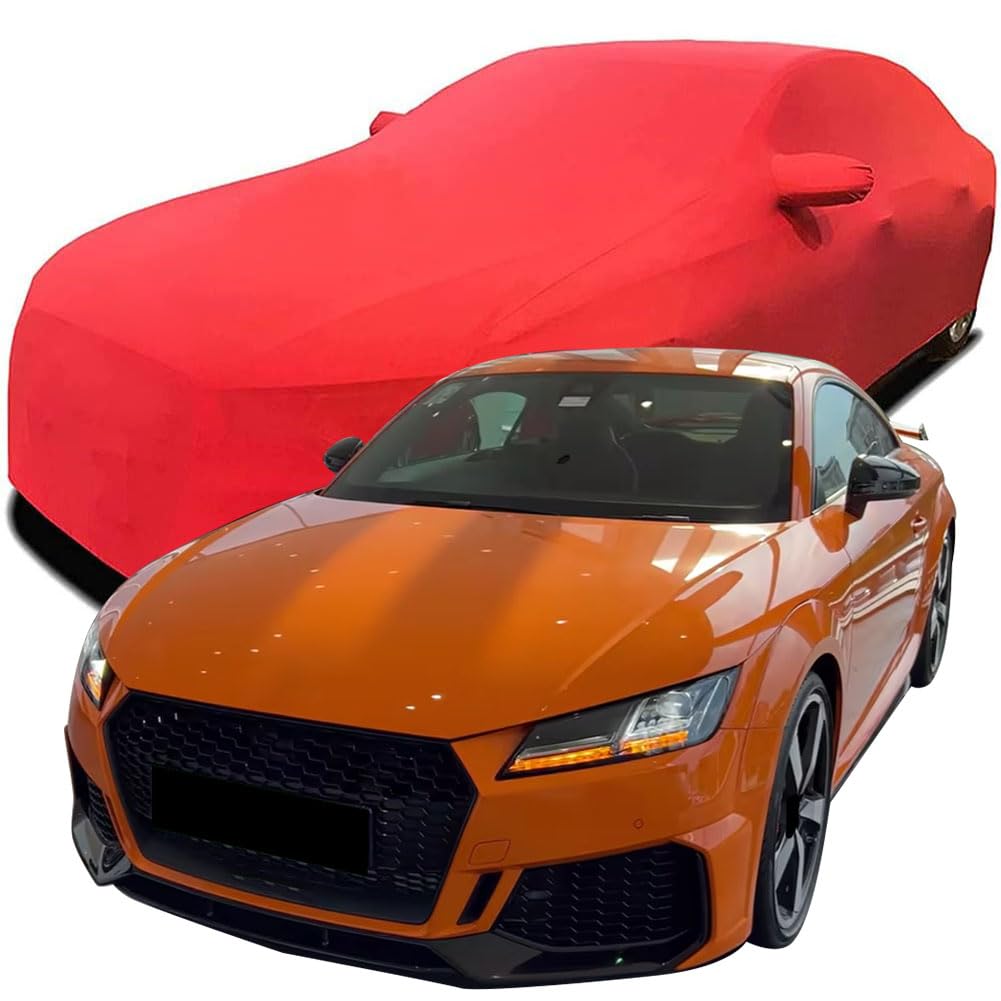 Maßgeschneiderte Autoabdeckung für Audi TT RS Coupé 2023 2024 2025, Indoor-Autoabdeckung Abdeckung Samt Stretch Staubdicht Atmungsaktiv Schutz,Red Maßgeschneiderte Autoabdeckung für Audi TT RS Coupé 2023 2024 2025, Indoor-Autoabdeckung Abdeckung Samt Stretch Staubdicht Atmungsaktiv Schutz,Red von YCPHR