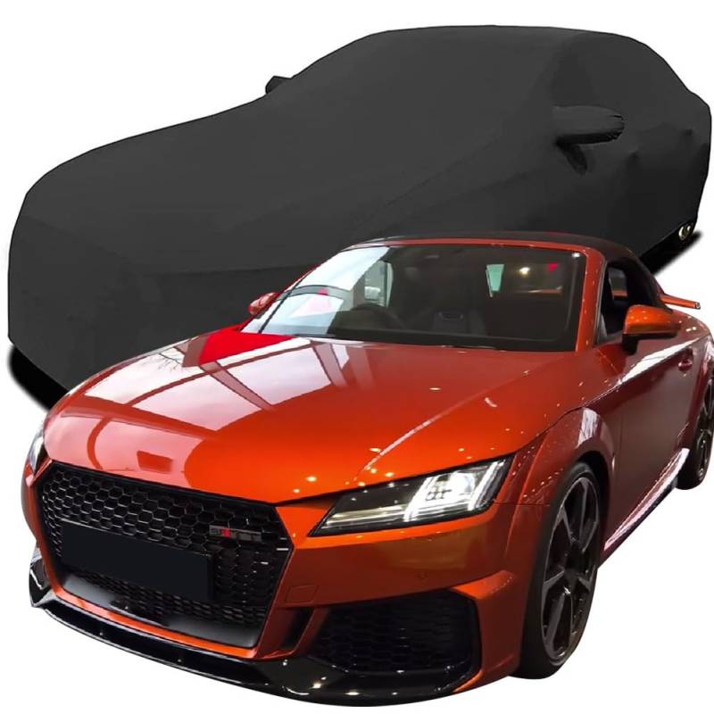 Maßgeschneiderte Autoabdeckung für Audi TT RS Roadster 2023 2024 2025, Indoor-Autoabdeckung Abdeckung Samt Stretch Staubdicht Atmungsaktiv Schutz,Black von YCPHR