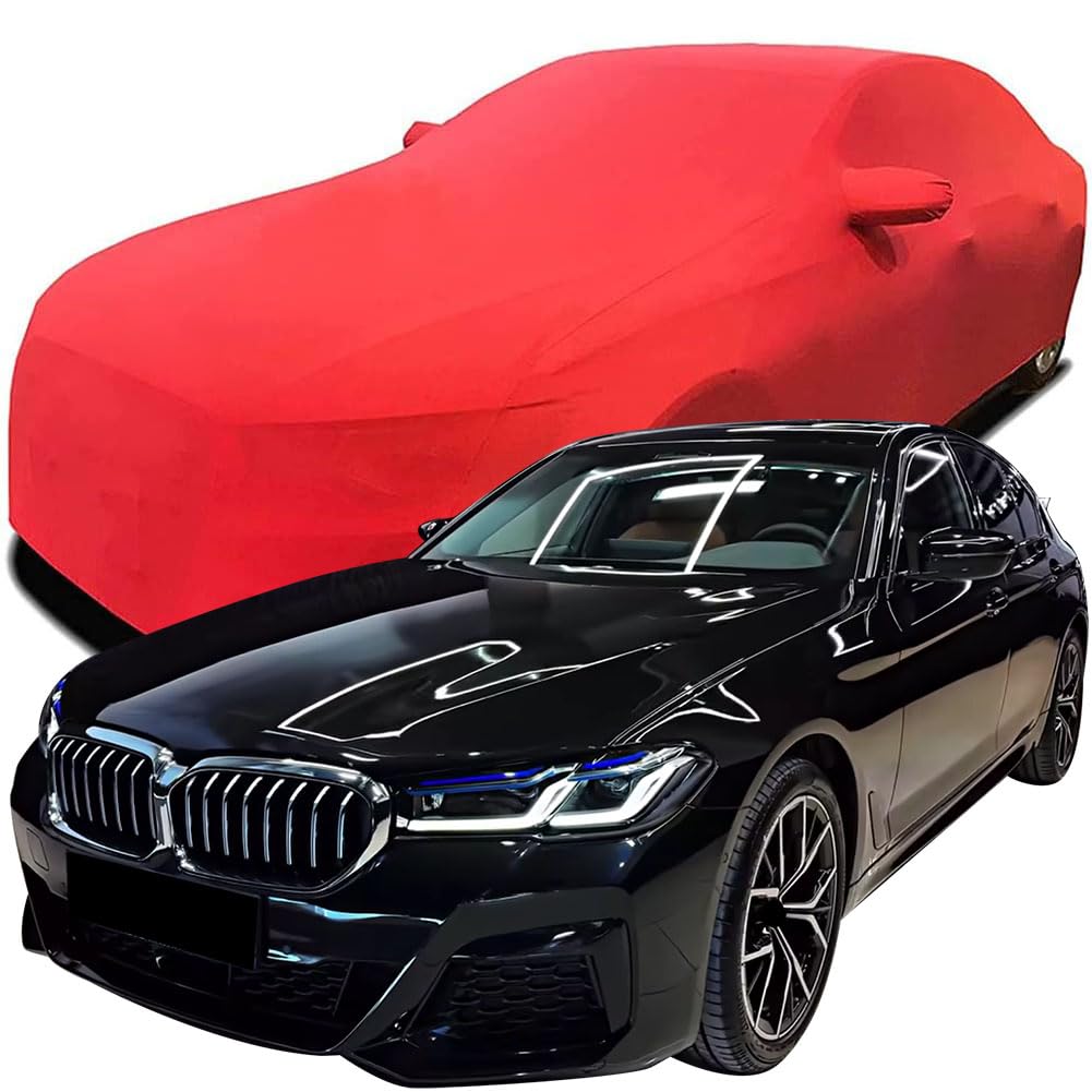 Maßgeschneiderte Autoabdeckung für BMW 5 Series 2023 2024 2025, Indoor-Autoabdeckung Abdeckung Samt Stretch Staubdicht Atmungsaktiv Schutz,Red Maßgeschneiderte Autoabdeckung für BMW 5 Series 2023 2024 2025, Indoor-Autoabdeckung Abdeckung Samt Stretch Staubdicht Atmungsaktiv Schutz,Red von YCPHR