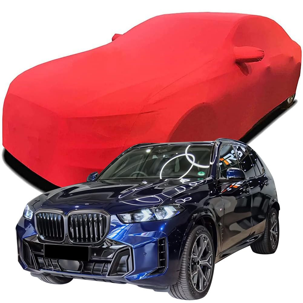 Maßgeschneiderte Autoabdeckung für BMW X5 2024 2025, Indoor-Autoabdeckung Abdeckung Samt Stretch Staubdicht Atmungsaktiv Schutz,Red Maßgeschneiderte Autoabdeckung für BMW X5 2024 2025, Indoor-Autoabdeckung Abdeckung Samt Stretch Staubdicht Atmungsaktiv Schutz,Red von YCPHR