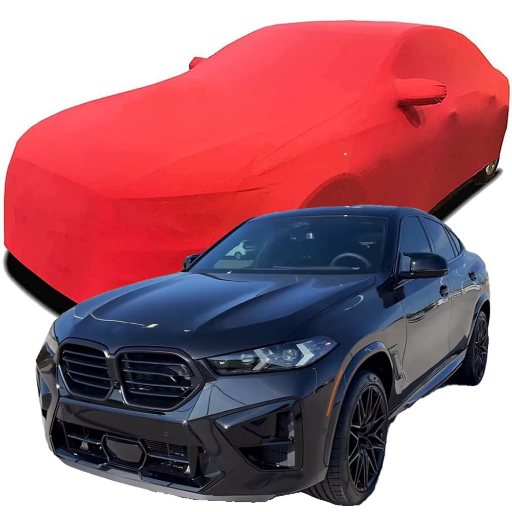 Maßgeschneiderte Autoabdeckung für BMW X6M Competition 2024 2025, Indoor-Autoabdeckung Abdeckung Samt Stretch Staubdicht Atmungsaktiv Schutz,Red Maßgeschneiderte Autoabdeckung für BMW X6M Competition 2024 2025, Indoor-Autoabdeckung Abdeckung Samt Stretch Staubdicht Atmungsaktiv Schutz,Red von YCPHR