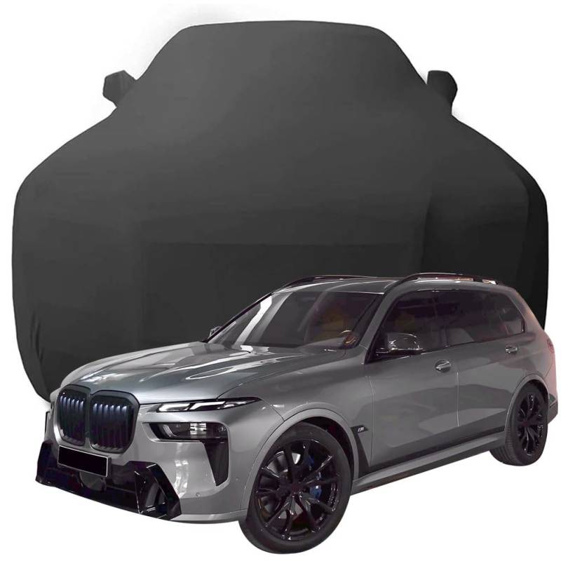 Maßgeschneiderte Autoabdeckung für BMW X7 M60i xDrive 2015-2024 2025, Indoor-Autoabdeckung Abdeckung Samt Stretch Staubdicht Atmungsaktiv Schutz,Black von YCPHR