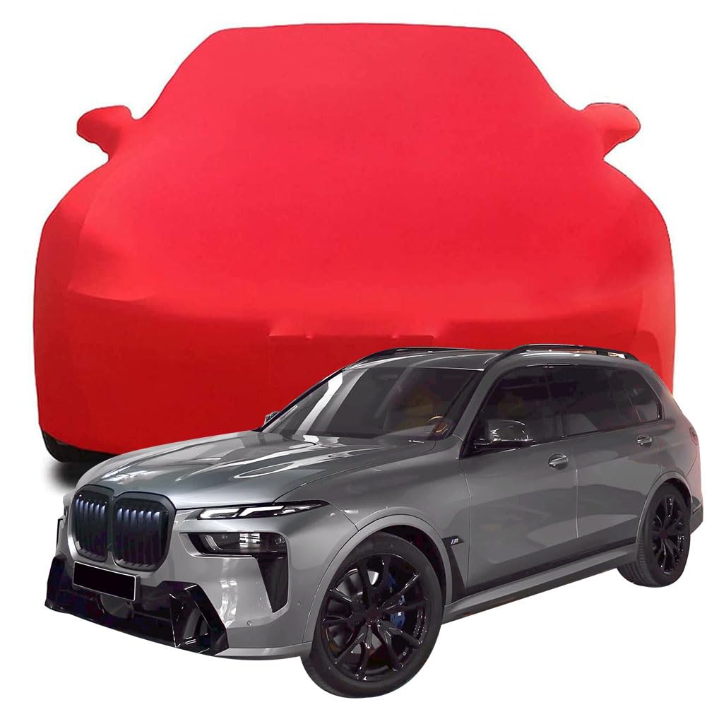 Maßgeschneiderte Autoabdeckung für BMW X7 M60i xDrive 2015-2024 2025, Indoor-Autoabdeckung Abdeckung Samt Stretch Staubdicht Atmungsaktiv Schutz,Red Maßgeschneiderte Autoabdeckung für BMW X7 M60i xDrive 2015-2024 2025, Indoor-Autoabdeckung Abdeckung Samt Stretch Staubdicht Atmungsaktiv Schutz,Red von YCPHR