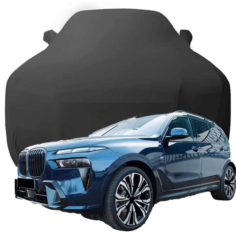 Maßgeschneiderte Autoabdeckung für BMW X7 SUV 2023 2024 2025, Indoor-Autoabdeckung Abdeckung Samt Stretch Staubdicht Atmungsaktiv Schutz,Black von YCPHR