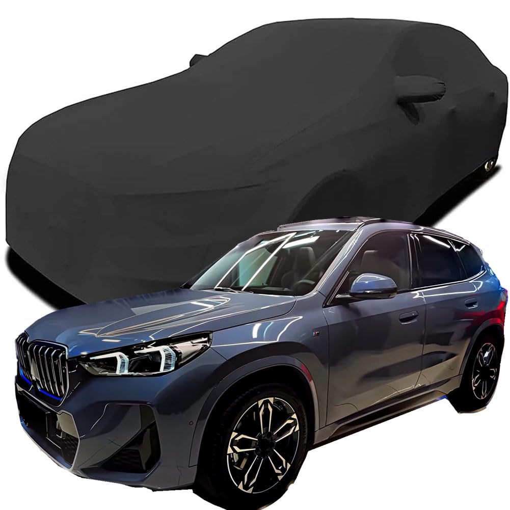 Maßgeschneiderte Autoabdeckung für BMW iX1 SUV 2023 2024 2025, Indoor-Autoabdeckung Abdeckung Samt Stretch Staubdicht Atmungsaktiv Schutz,Black Maßgeschneiderte Autoabdeckung für BMW iX1 SUV 2023 2024 2025, Indoor-Autoabdeckung Abdeckung Samt Stretch Staubdicht Atmungsaktiv Schutz,Black von YCPHR