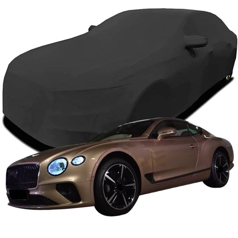 Maßgeschneiderte Autoabdeckung für Bentley Continental GT, Indoor-Autoabdeckung Abdeckung Samt Stretch Staubdicht Atmungsaktiv Schutz,Black von YCPHR