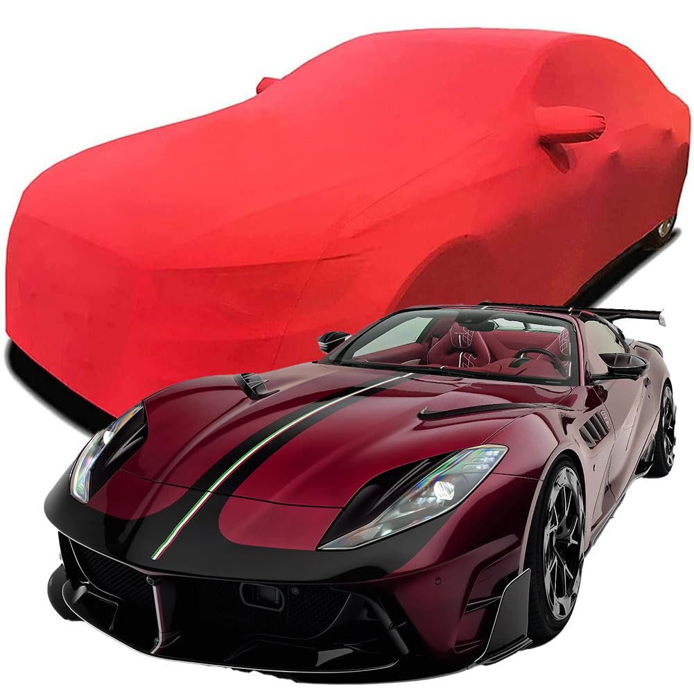 Maßgeschneiderte Autoabdeckung für Ferrari 812 GTS Ferrari MANSORY 2022 2023 2024 2025, Indoor-Autoabdeckung Abdeckung Samt Stretch Staubdicht Atmungsaktiv Schutz,Red Maßgeschneiderte Autoabdeckung für Ferrari 812 GTS Ferrari MANSORY 2022 2023 2024 2025, Indoor-Autoabdeckung Abdeckung Samt Stretch Staubdicht Atmungsaktiv Schutz,Red von YCPHR