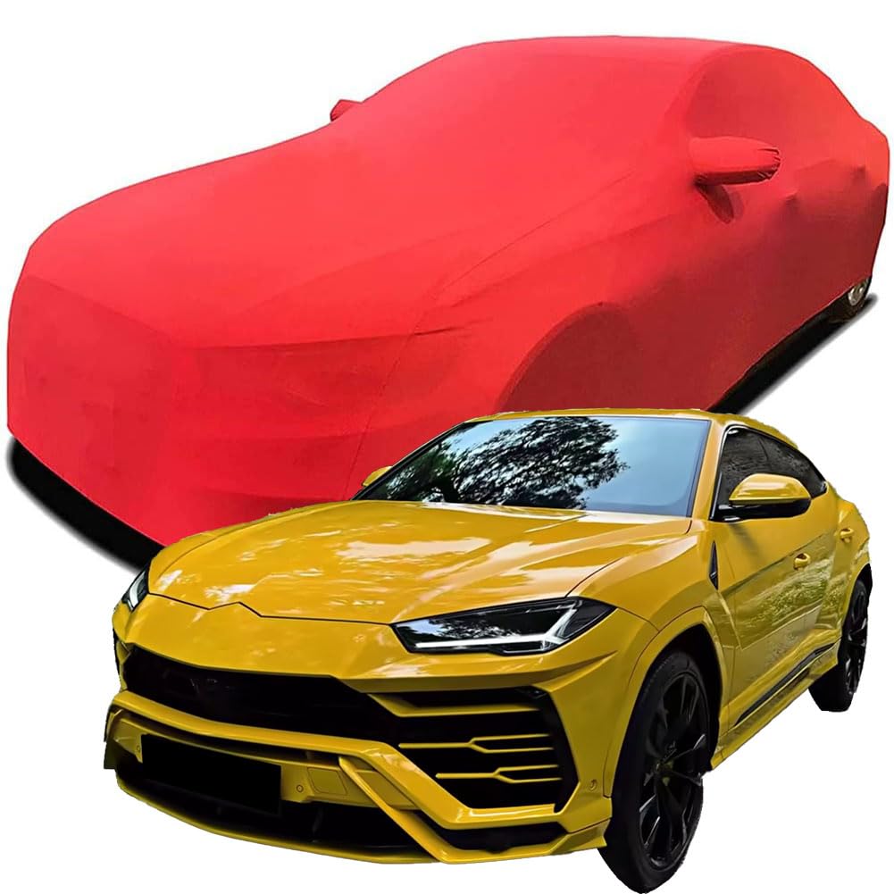 Maßgeschneiderte Autoabdeckung für Lamborghini Urus SUV, Indoor-Autoabdeckung Abdeckung Samt Stretch Staubdicht Atmungsaktiv Schutz,Red Maßgeschneiderte Autoabdeckung für Lamborghini Urus SUV, Indoor-Autoabdeckung Abdeckung Samt Stretch Staubdicht Atmungsaktiv Schutz,Red von YCPHR