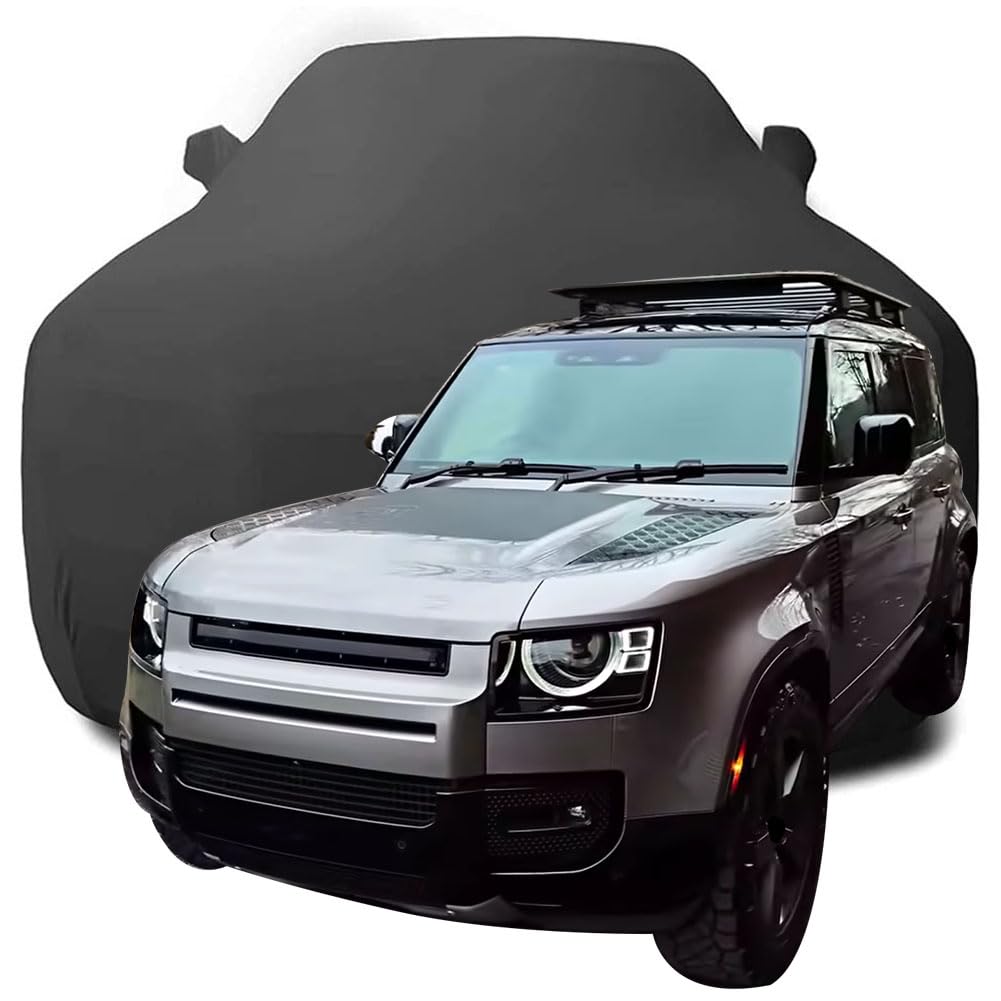 Maßgeschneiderte Autoabdeckung für Land Rover Defender Defender 110X, Indoor-Autoabdeckung Abdeckung Samt Stretch Staubdicht Atmungsaktiv Schutz,Black Maßgeschneiderte Autoabdeckung für Land Rover Defender Defender 110X, Indoor-Autoabdeckung Abdeckung Samt Stretch Staubdicht Atmungsaktiv Schutz,Black von YCPHR
