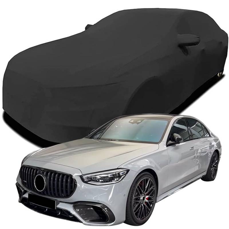 Maßgeschneiderte Autoabdeckung für Mercedes-AMG S 63 E Performance 2024 2025, Indoor-Autoabdeckung Abdeckung Samt Stretch Staubdicht Atmungsaktiv Schutz,Black von YCPHR