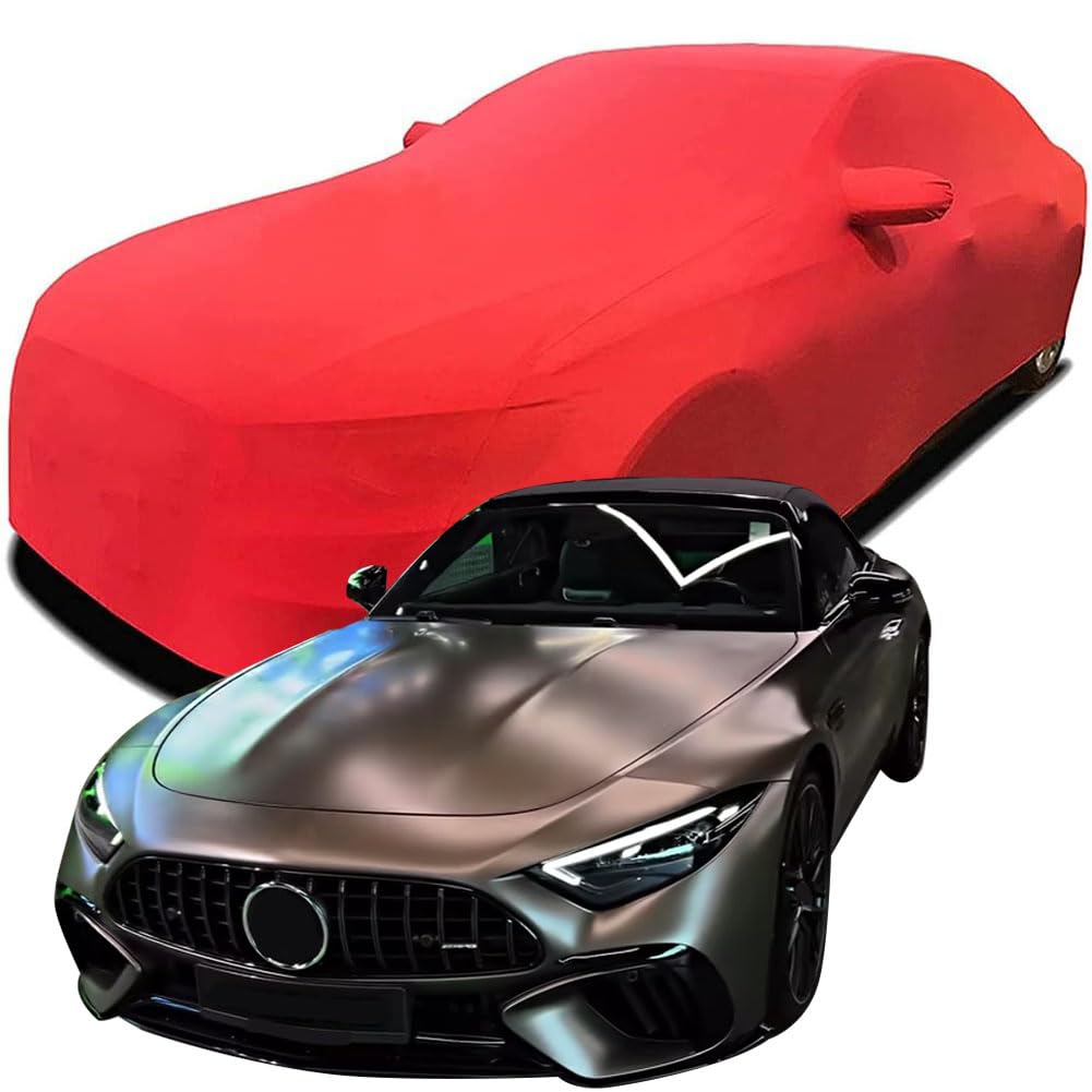 Maßgeschneiderte Autoabdeckung für Mercedes-AMG SL63, Indoor-Autoabdeckung Abdeckung Samt Stretch Staubdicht Atmungsaktiv Schutz,Red Maßgeschneiderte Autoabdeckung für Mercedes-AMG SL63, Indoor-Autoabdeckung Abdeckung Samt Stretch Staubdicht Atmungsaktiv Schutz,Red von YCPHR