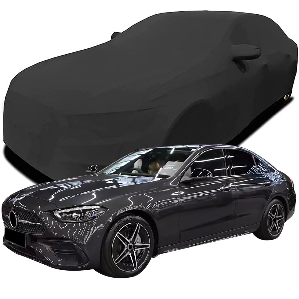 Maßgeschneiderte Autoabdeckung für Mercedes Benz C-Class 300e, Indoor-Autoabdeckung Abdeckung Samt Stretch Staubdicht Atmungsaktiv Schutz,Black Maßgeschneiderte Autoabdeckung für Mercedes Benz C-Class 300e, Indoor-Autoabdeckung Abdeckung Samt Stretch Staubdicht Atmungsaktiv Schutz,Black von YCPHR