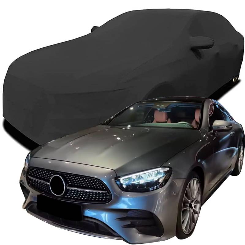 Maßgeschneiderte Autoabdeckung für Mercedes Benz E300 Coupe, Indoor-Autoabdeckung Abdeckung Samt Stretch Staubdicht Atmungsaktiv Schutz,Black von YCPHR