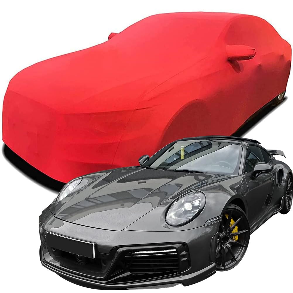 Maßgeschneiderte Autoabdeckung für Porsche 911 Turbo S TECHART, Indoor-Autoabdeckung Abdeckung Samt Stretch Staubdicht Atmungsaktiv Schutz,Red Maßgeschneiderte Autoabdeckung für Porsche 911 Turbo S TECHART, Indoor-Autoabdeckung Abdeckung Samt Stretch Staubdicht Atmungsaktiv Schutz,Red von YCPHR