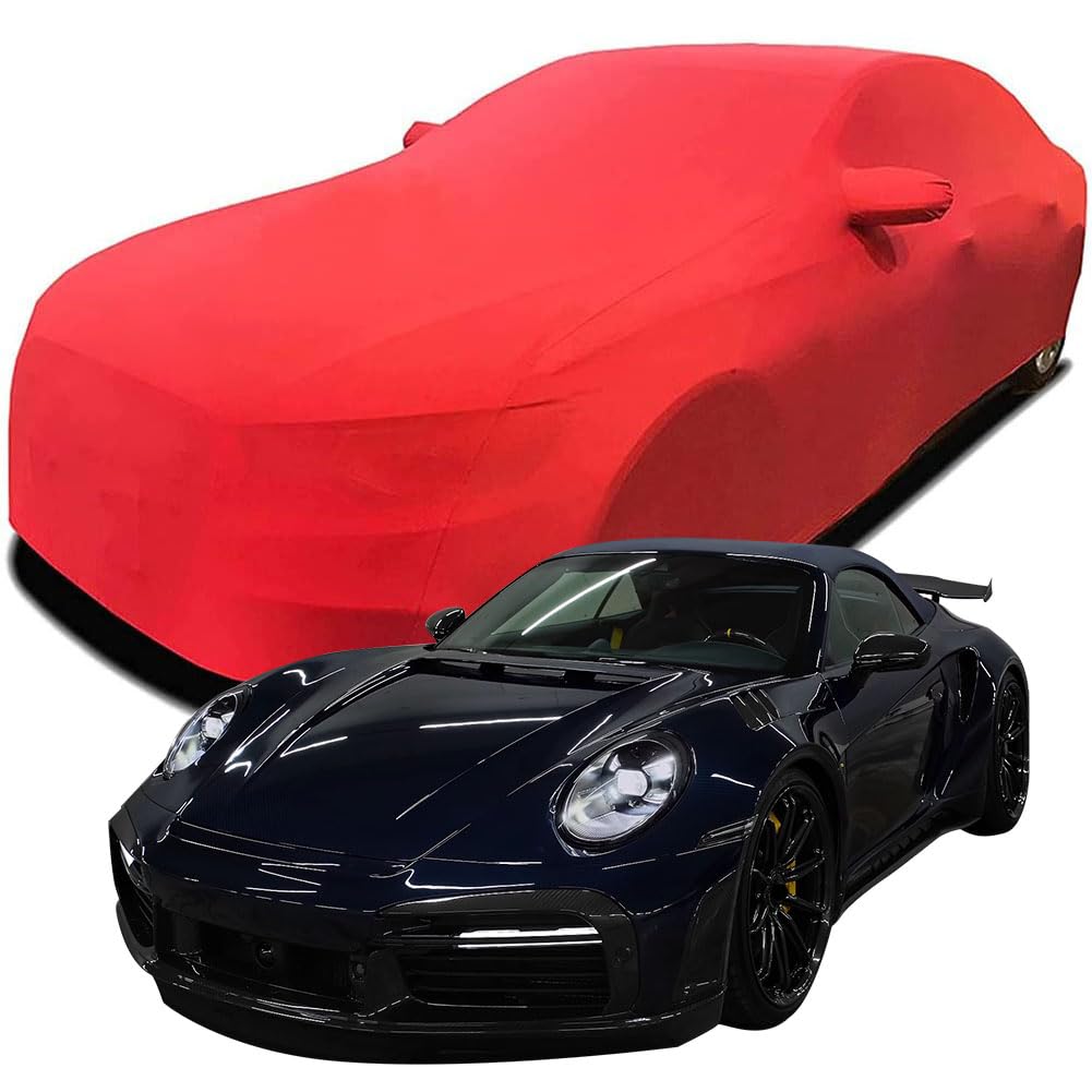 Maßgeschneiderte Autoabdeckung für Porsche 911 Turbo S by TopCar Design Porsche 2023 2024 2025, Indoor-Autoabdeckung Abdeckung Samt Stretch Staubdicht Atmungsaktiv Schutz,Red Maßgeschneiderte Autoabdeckung für Porsche 911 Turbo S by TopCar Design Porsche 2023 2024 2025, Indoor-Autoabdeckung Abdeckung Samt Stretch Staubdicht Atmungsaktiv Schutz,Red von YCPHR