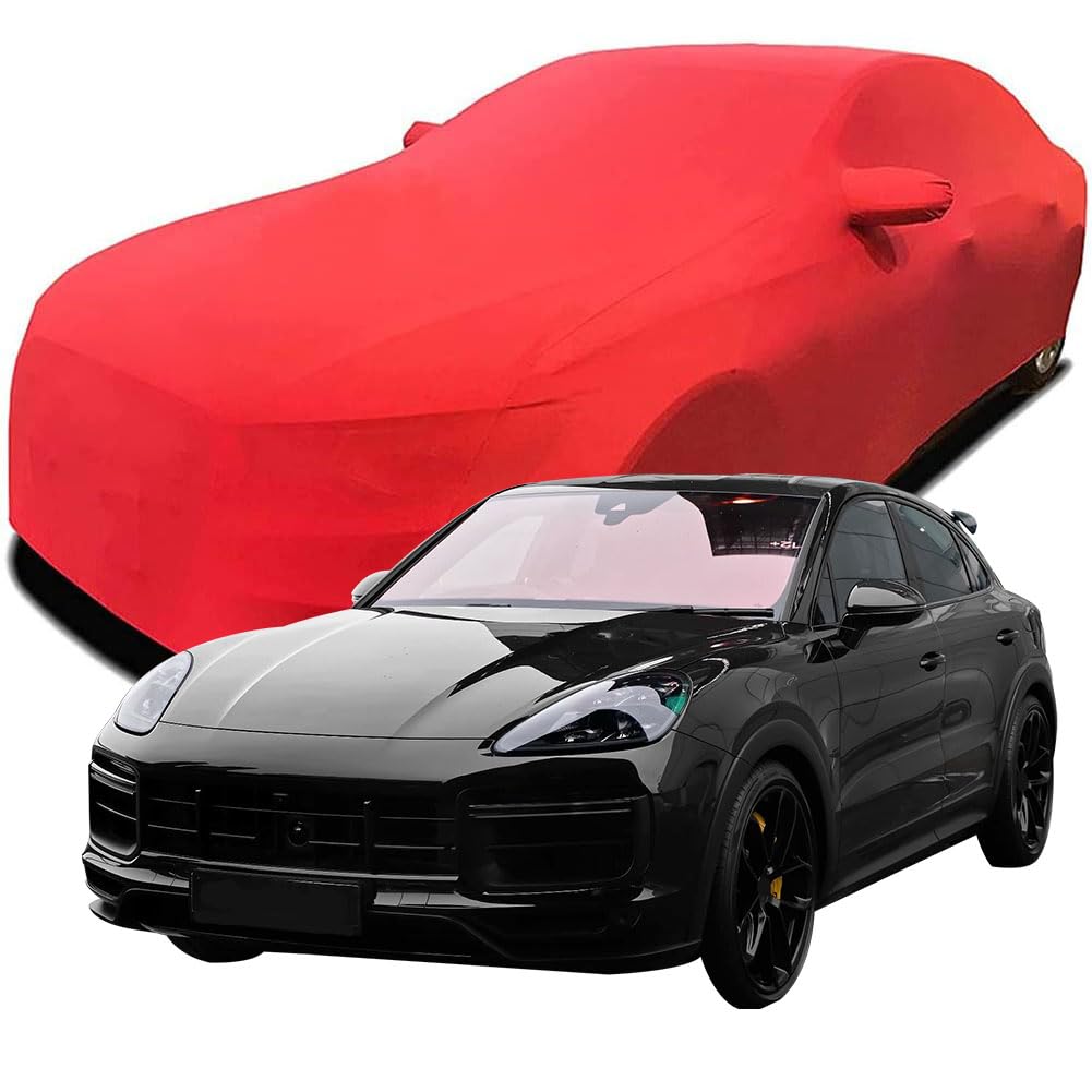 Maßgeschneiderte Autoabdeckung für Porsche Cayenne Turbo GT Coupe Porsche 2023 2024 2025, Indoor-Autoabdeckung Abdeckung Samt Stretch Staubdicht Atmungsaktiv Schutz,Red Maßgeschneiderte Autoabdeckung für Porsche Cayenne Turbo GT Coupe Porsche 2023 2024 2025, Indoor-Autoabdeckung Abdeckung Samt Stretch Staubdicht Atmungsaktiv Schutz,Red von YCPHR