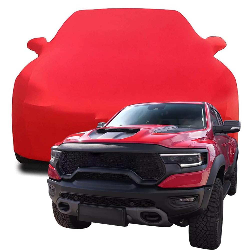Maßgeschneiderte Autoabdeckung für RAM TRX 6.2L Supercharged Dodge Ram 2023 2024 2025, Indoor-Autoabdeckung Abdeckung Samt Stretch Staubdicht Atmungsaktiv Schutz,Red Maßgeschneiderte Autoabdeckung für RAM TRX 6.2L Supercharged Dodge Ram 2023 2024 2025, Indoor-Autoabdeckung Abdeckung Samt Stretch Staubdicht Atmungsaktiv Schutz,Red von YCPHR