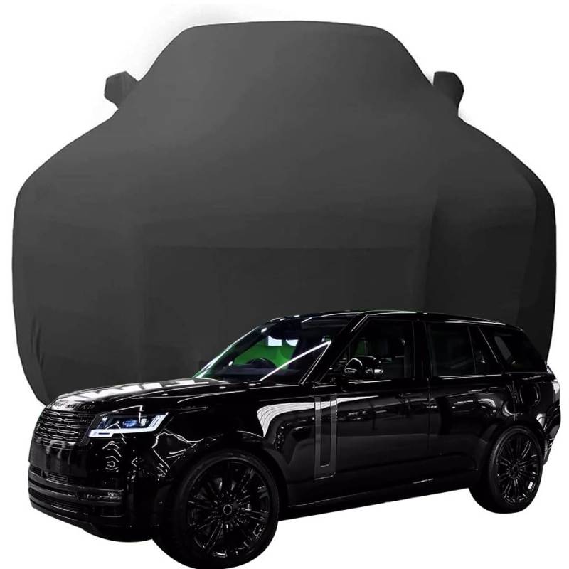 Maßgeschneiderte Autoabdeckung für Range Rover First Edition 2023 2024 2025, Indoor-Autoabdeckung Abdeckung Samt Stretch Staubdicht Atmungsaktiv Schutz,Black von YCPHR