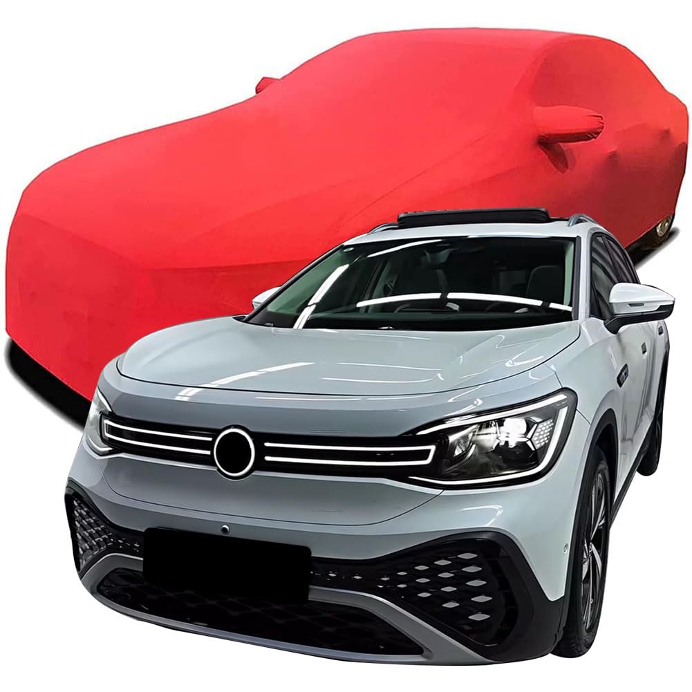 Maßgeschneiderte Autoabdeckung für Volkswagen ID.6 SUV, Indoor-Autoabdeckung Abdeckung Samt Stretch Staubdicht Atmungsaktiv Schutz,Red Maßgeschneiderte Autoabdeckung für Volkswagen ID.6 SUV, Indoor-Autoabdeckung Abdeckung Samt Stretch Staubdicht Atmungsaktiv Schutz,Red von YCPHR