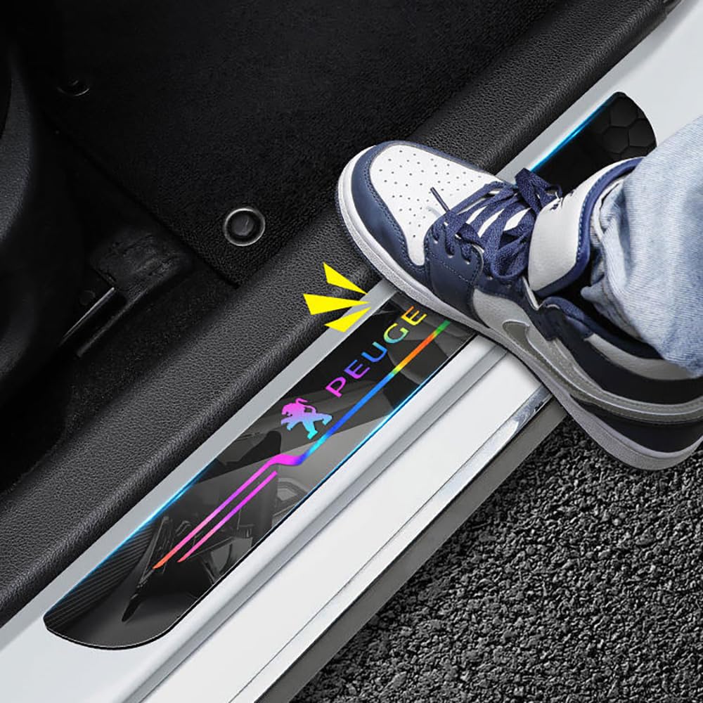 Auto Einstiegsleisten Schutzfolie für Peugeot 208 e208 GT GT Line 2020-2023 2024 Auto Türschweller Kratzschutz Abdeckung Protector Pedal Aufkleber, Styling ZubehöR,Black Style Auto Einstiegsleisten Schutzfolie für Peugeot 208 e208 GT GT Line 2020-2023 2024 Auto Türschweller Kratzschutz Abdeckung Protector Pedal Aufkleber, Styling ZubehöR,Black Style von YDDNRBU