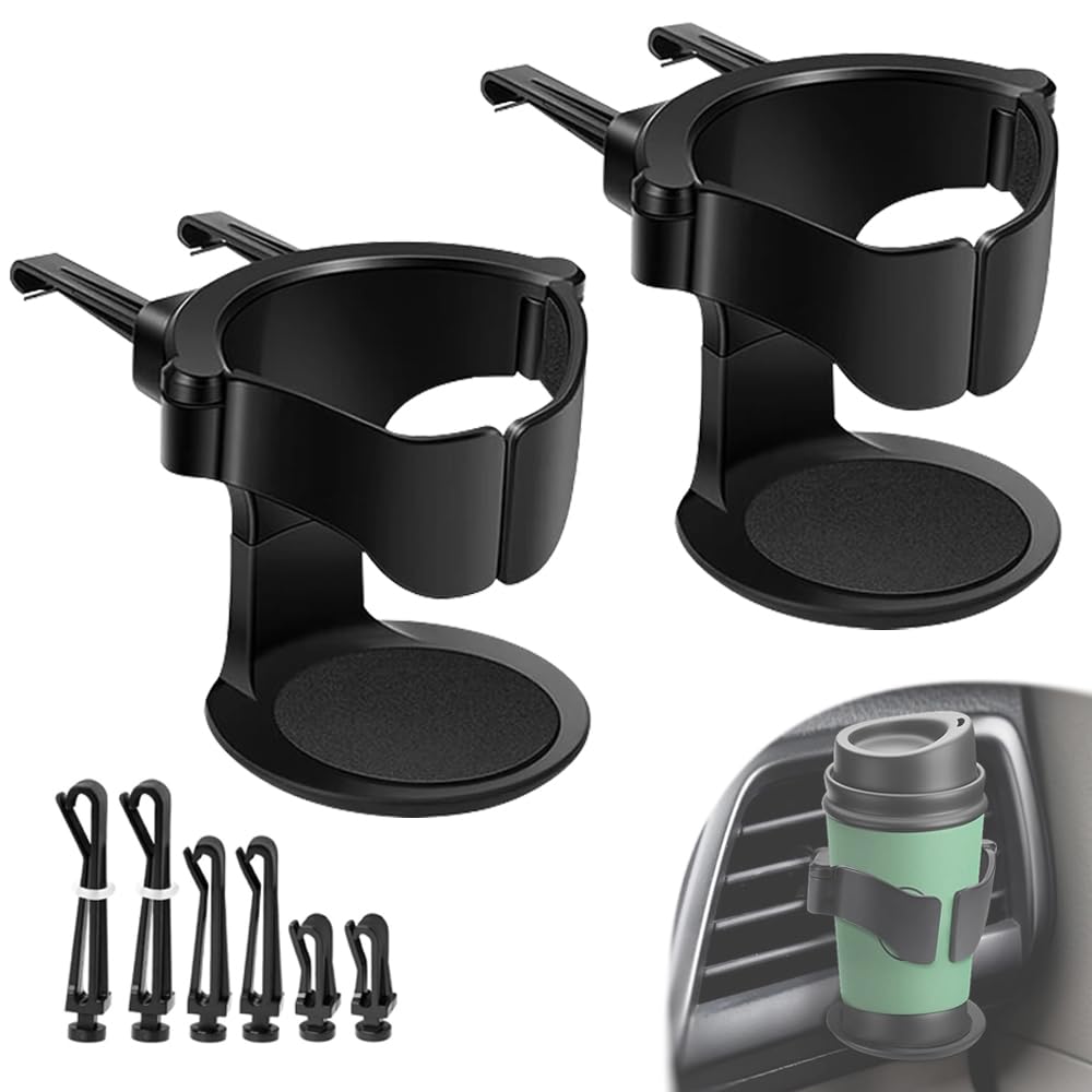 YDHfdc 2 Stück Getränkehalter Auto Lüftung Verstellbarer Becherhalter Auto Universell Auto Getränkehalter mit Clips für Auto Aschenbecher, Kaffeebecher und Getränkedose YDHfdc 2 Stück Getränkehalter Auto Lüftung Verstellbarer Becherhalter Auto Universell Auto Getränkehalter mit Clips für Auto Aschenbecher, Kaffeebecher und Getränkedose von YDHfdc