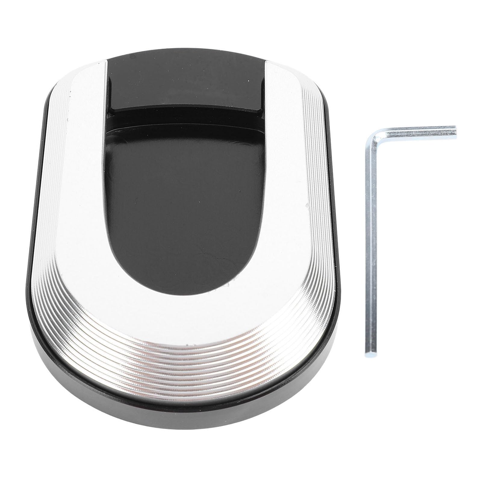 YDRCESMI Motorradfußseite Ständer Verlängerung Aluminiumlegierung Kickstand Stützplatte Vergrößerte Pads Ersatz für GTS300 GTS 300 Das ganze Jahr über (Silber) von YDRCESMI