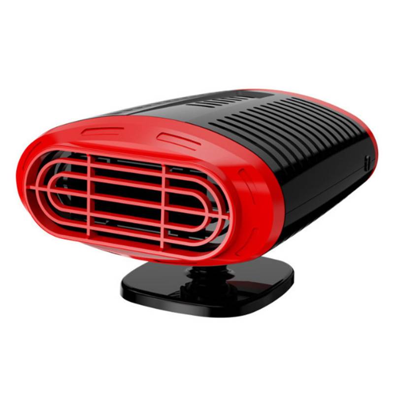 Ydrcesmi Autoheizungslüfter 360 ° C einstellbar 150 W schnelle Heizung tragbarer Windschutzscheibe Defogger Deffroster für Fahrzeuge Auto Windschutzscheibe Demister (12 V rot schwarz) von YDRCESMI