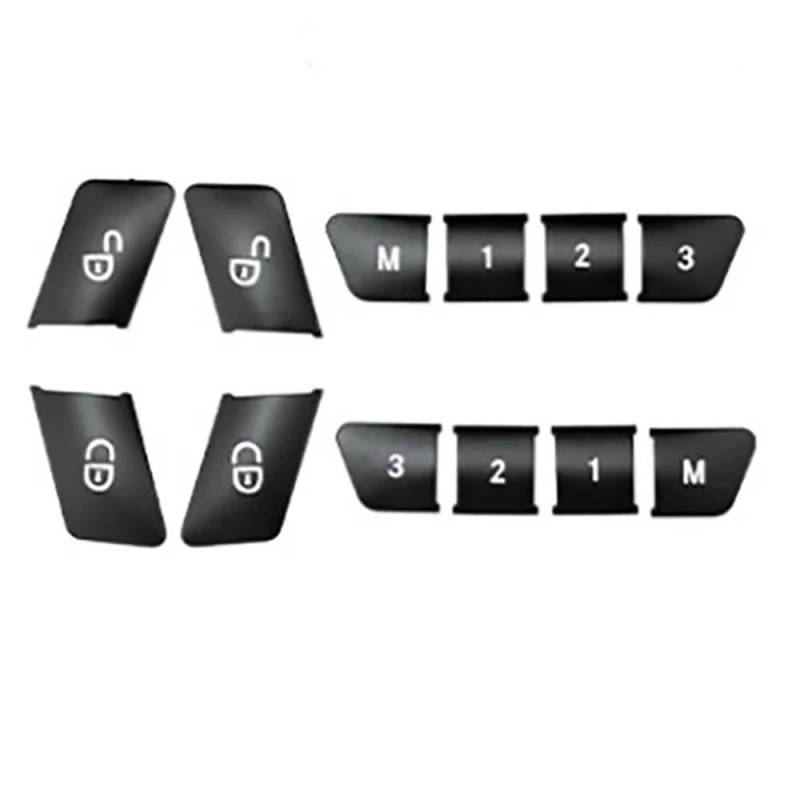 12 Stücke Autotür Sitz Memory Lock Schalter Tasten Aufkleber Abdeckung Trim Für Benz A BCE Cl CLA GLA GLE GL GLS ML Autoteile von YDXHERTA