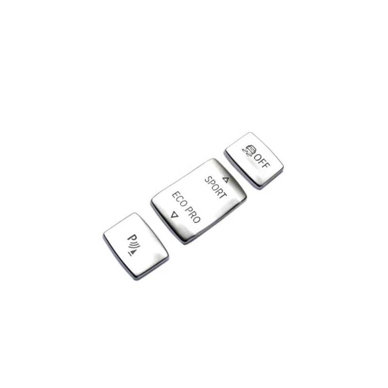 3 Stücke ABS Chrome Interior Center Gangschaltung Linke Seite Schalter Knopfabdeckung Trim Aufkleber Für BMW 1 2 3 4 Serie 3GT Autoteile von YDXHERTA