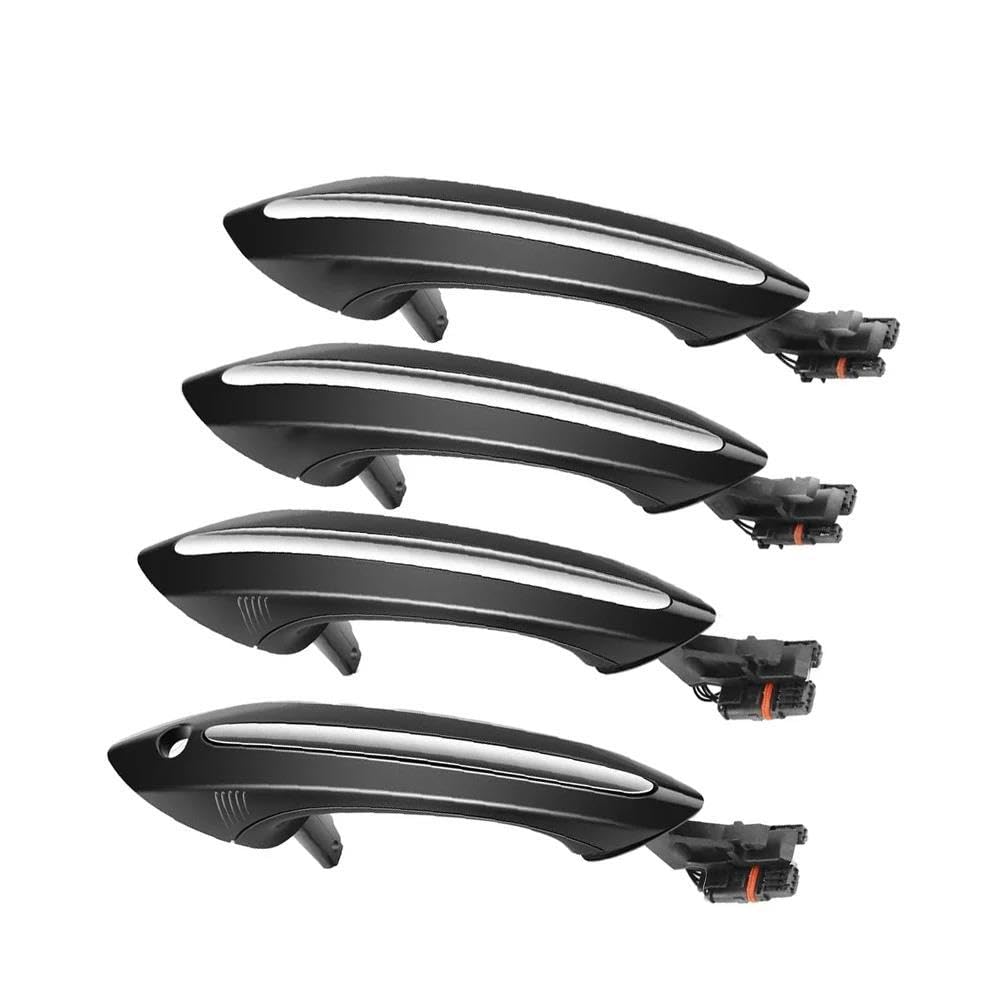 4 STÜCKE Weiß/Schwarz Außentürgriff Set Für BMW 5 6 7 Serie F07 F10 F11 F06 F12 F13 F01 F02 Autoteile(Black) von YDXHERTA