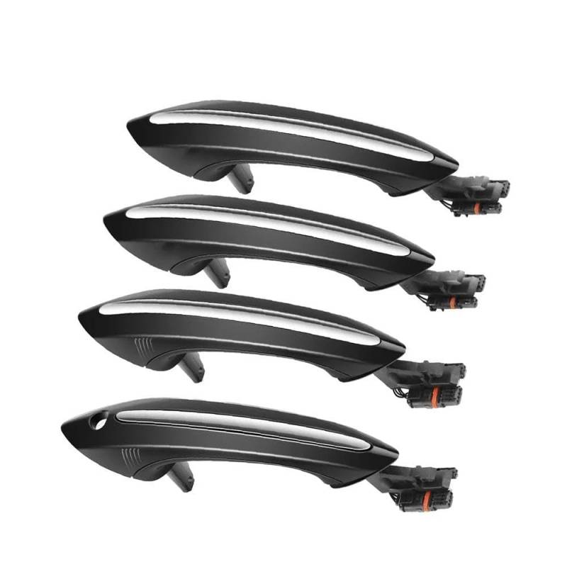 4 STÜCKE Weiß/Schwarz Außentürgriff Set Für BMW 5 6 7 Serie F07 F10 F11 F06 F12 F13 F01 F02 Autoteile(Black) von YDXHERTA